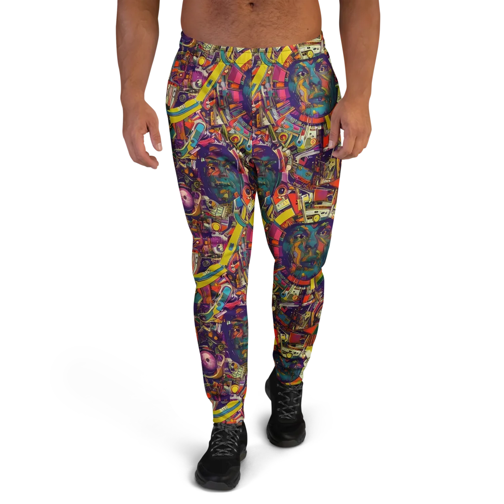 Cosmic Collage on Men's Joggers — Front