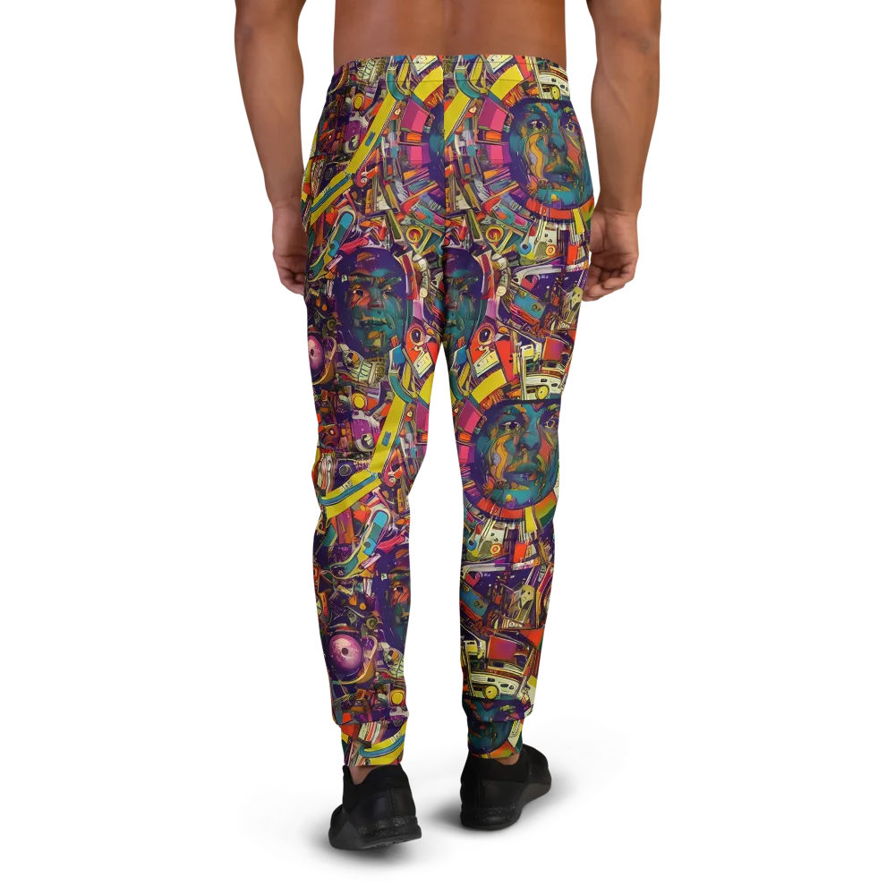 Cosmic Collage on Men's Joggers — Back