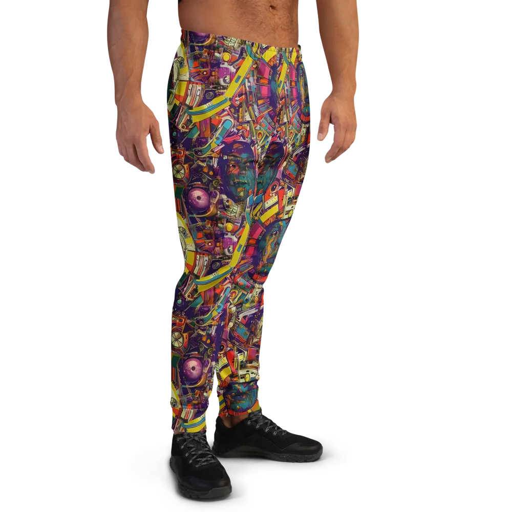 Cosmic Collage on Men's Joggers — Right