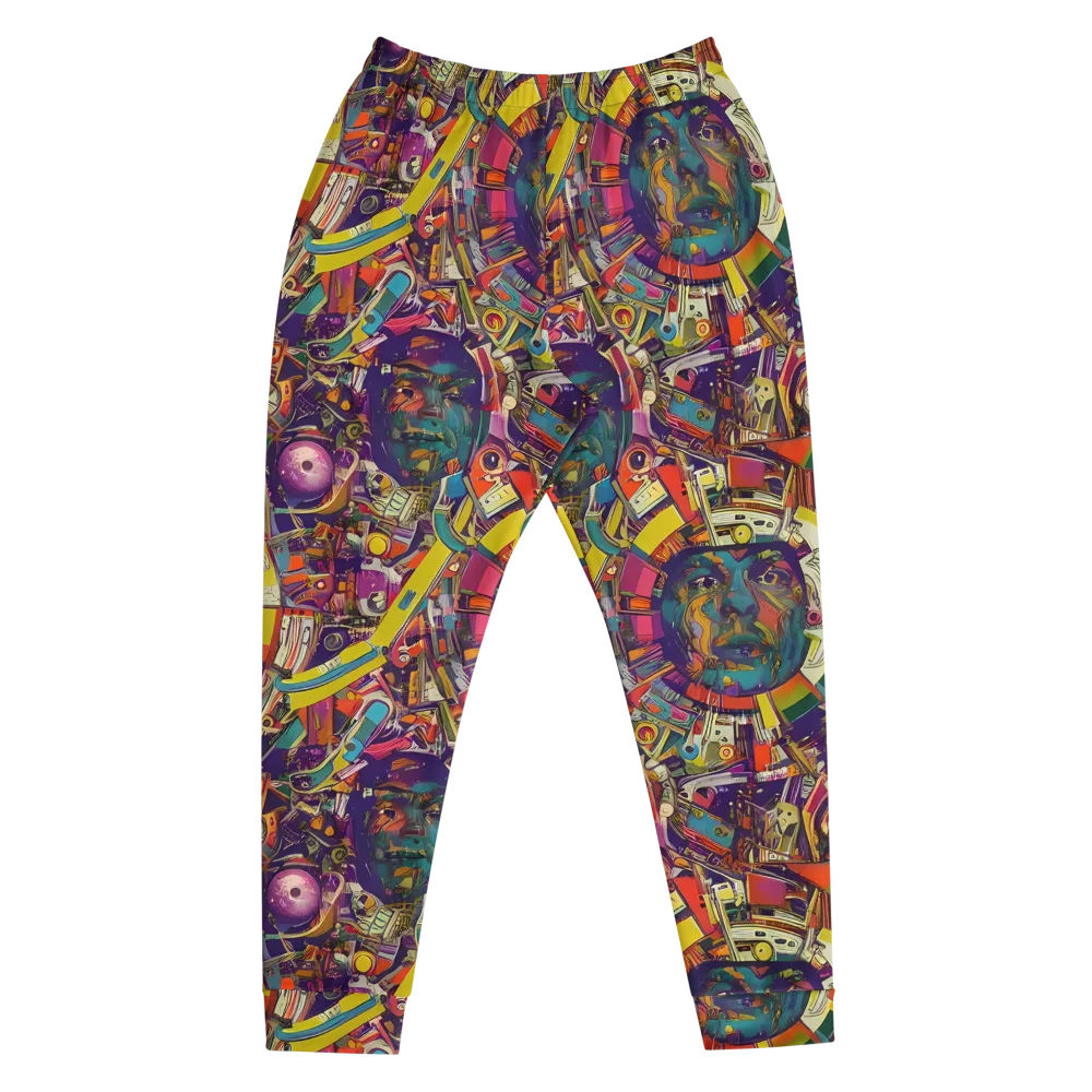 Cosmic Collage on Men's Joggers — Front
