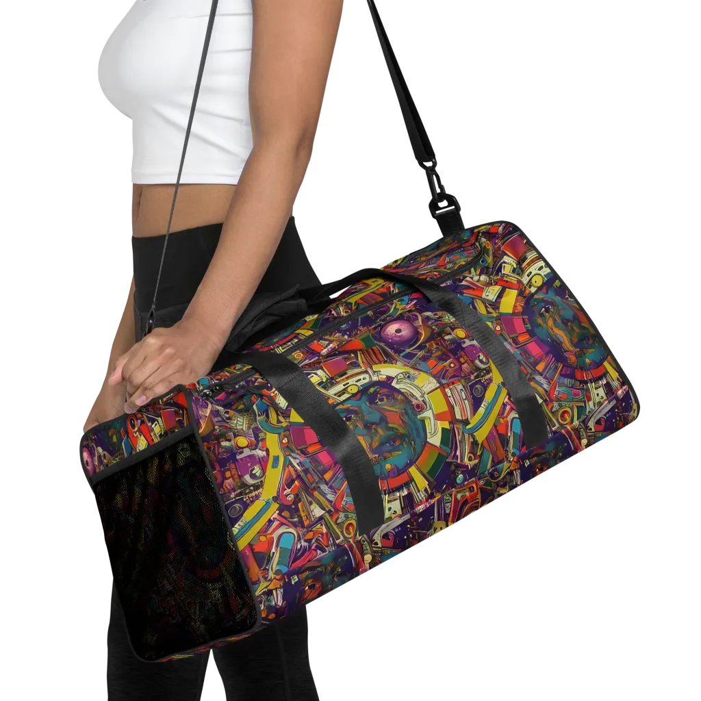 Cosmic Collage on Duffle Bag — Front
