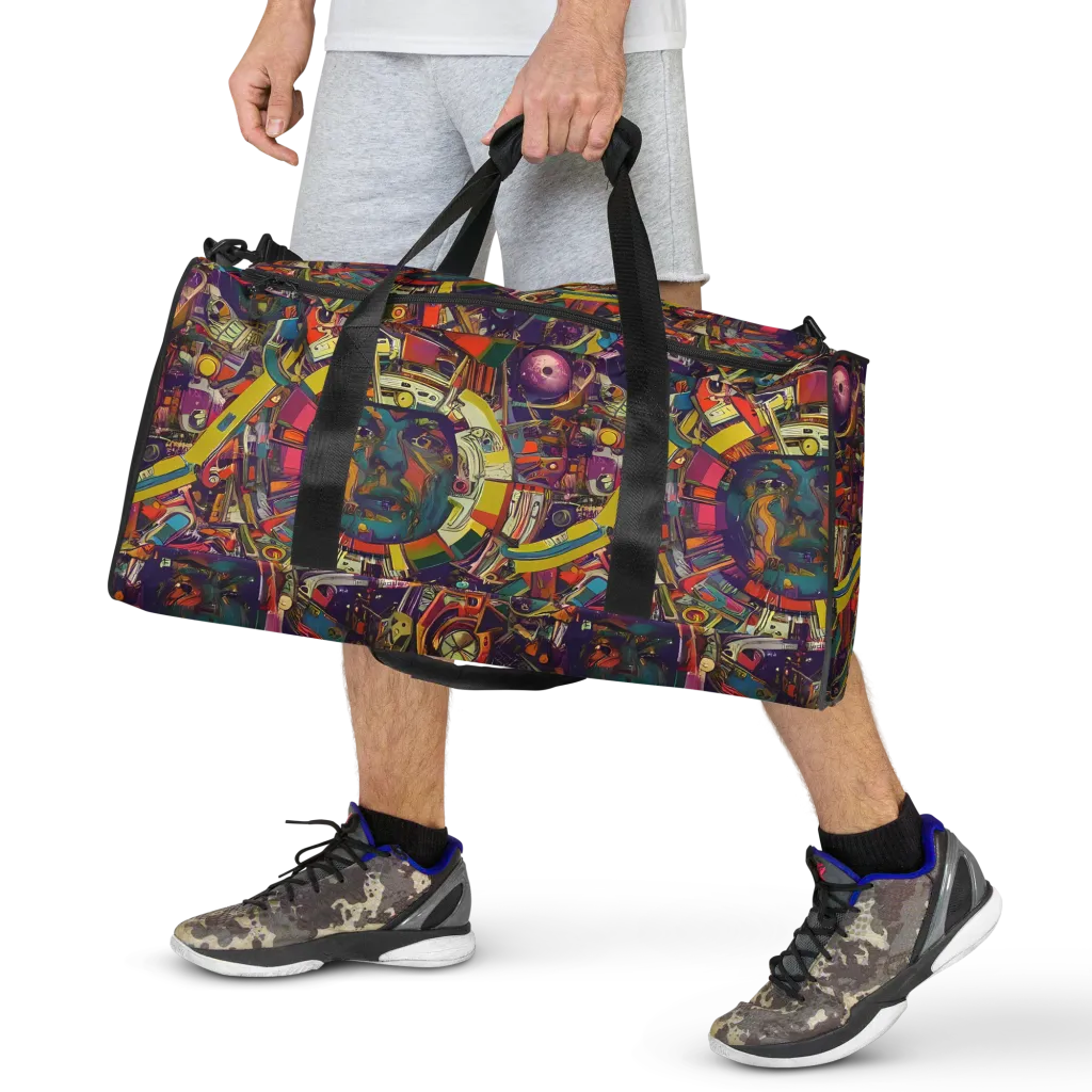 Cosmic Collage on Duffle Bag — Front