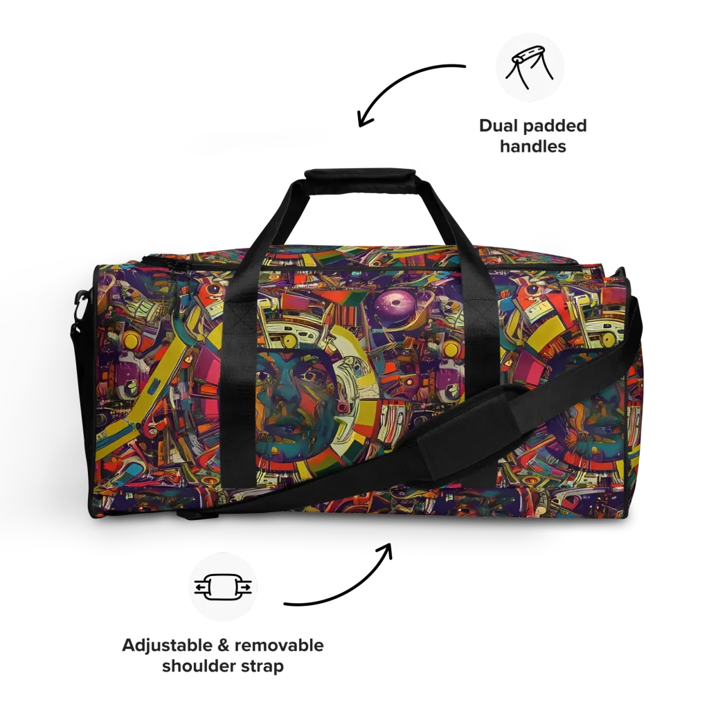 Cosmic Collage on Duffle Bag — Front