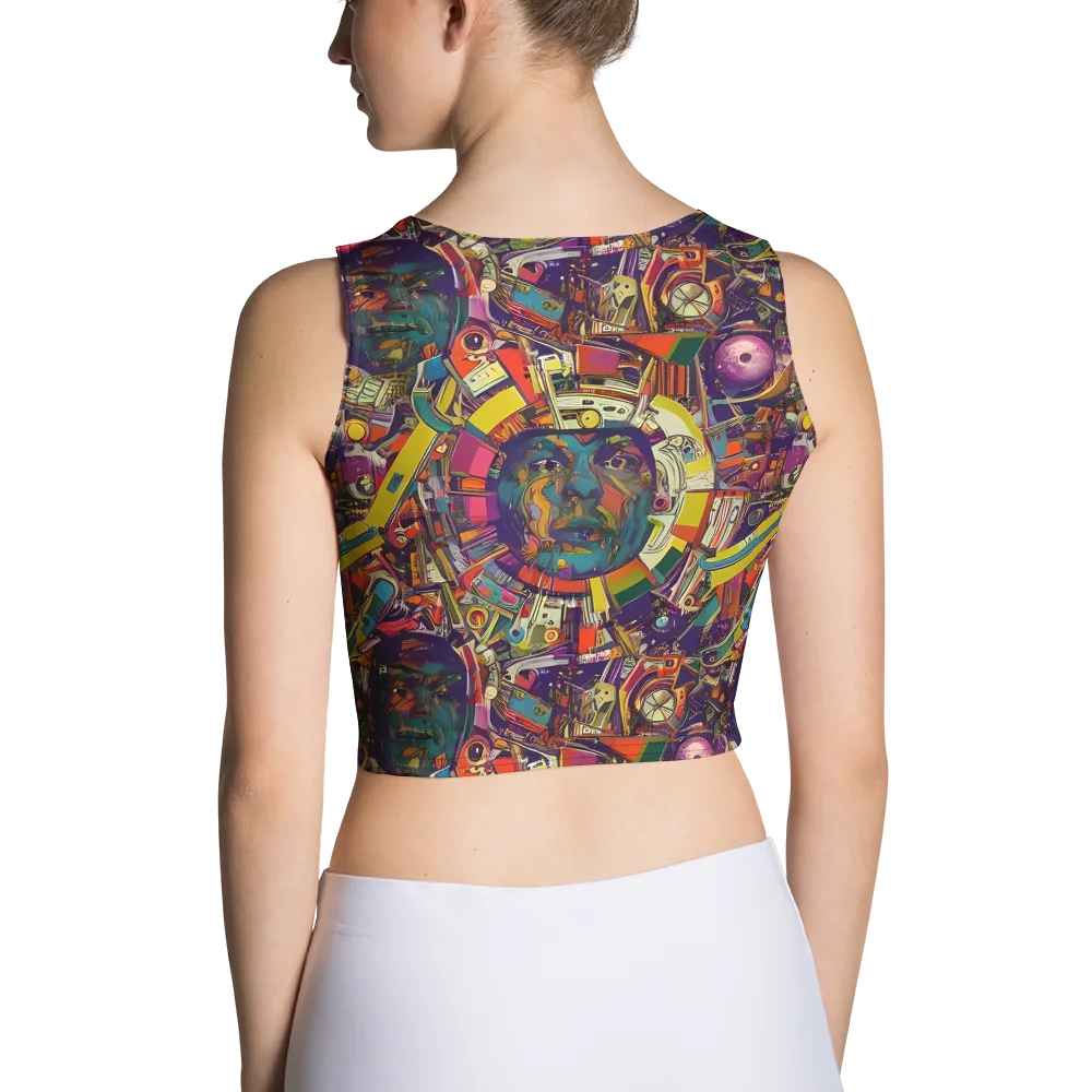 Cosmic Collage on Crop Top — Back