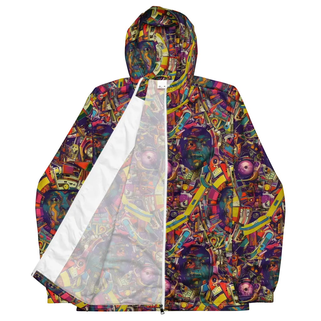 Cosmic Collage on Men's Windbreaker — Front