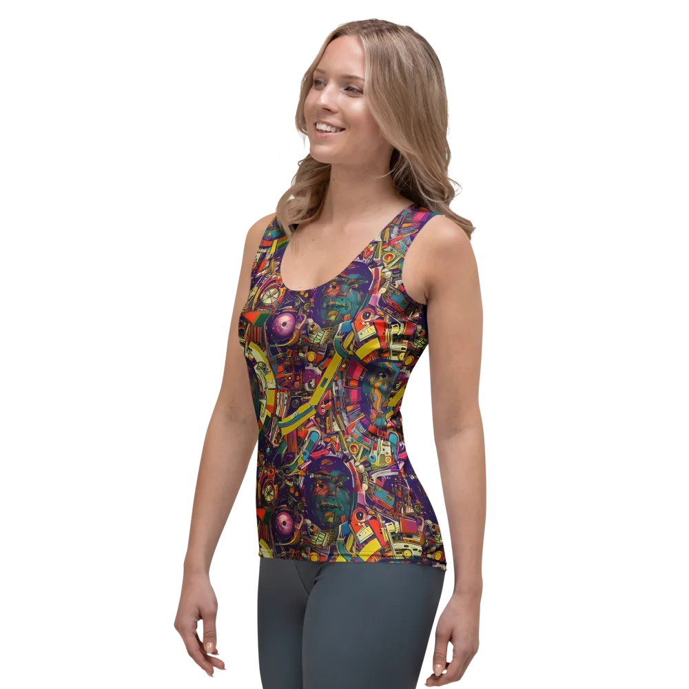 Cosmic Collage on Women's Tank Top — Left Front