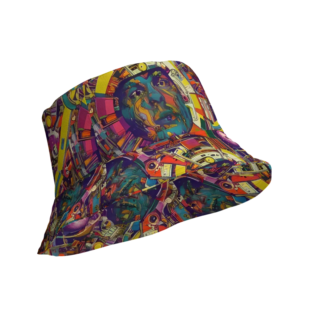 Cosmic Collage on Reversible Bucket Hat — Product details Outside