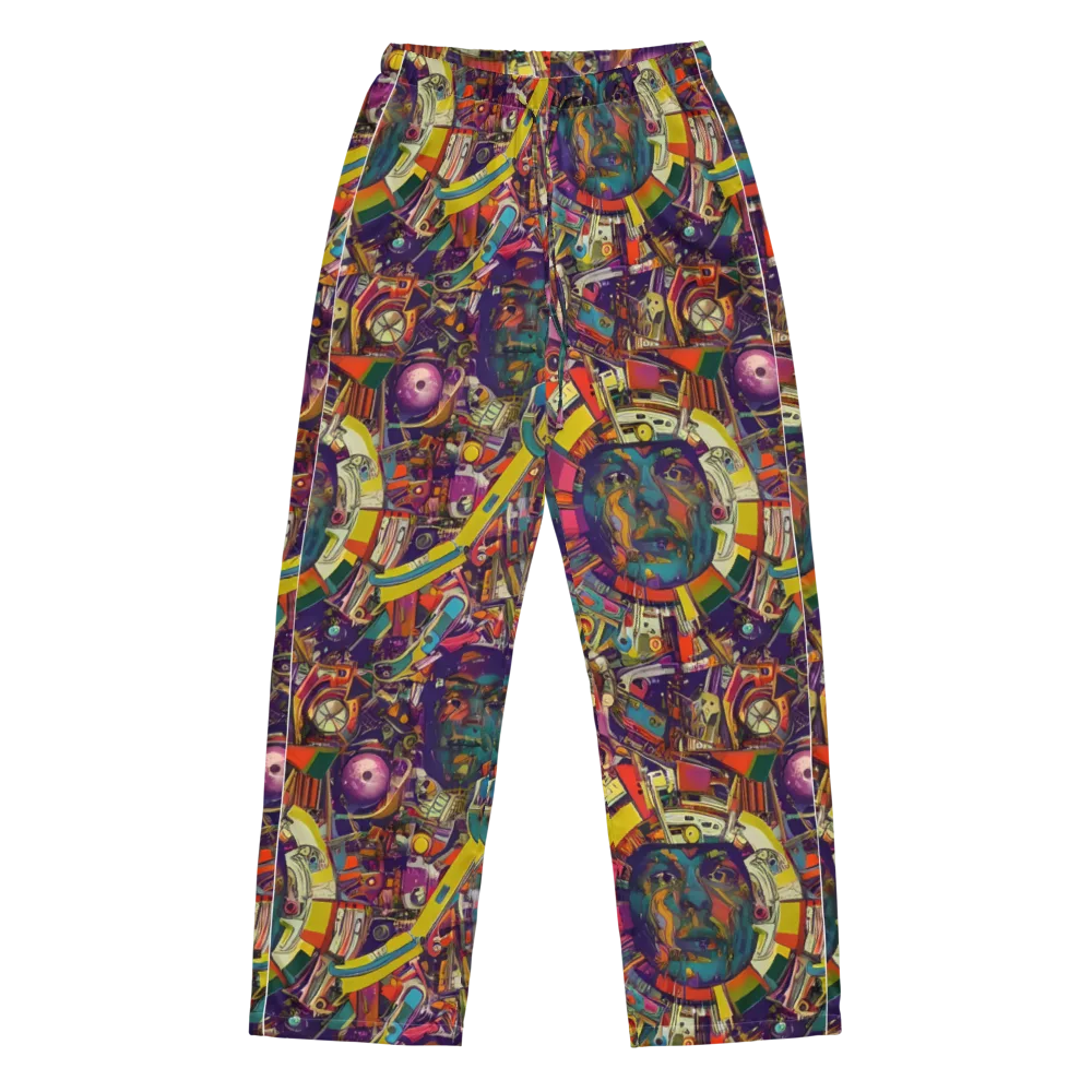 Cosmic Collage on Women's Pajama Pants — Front