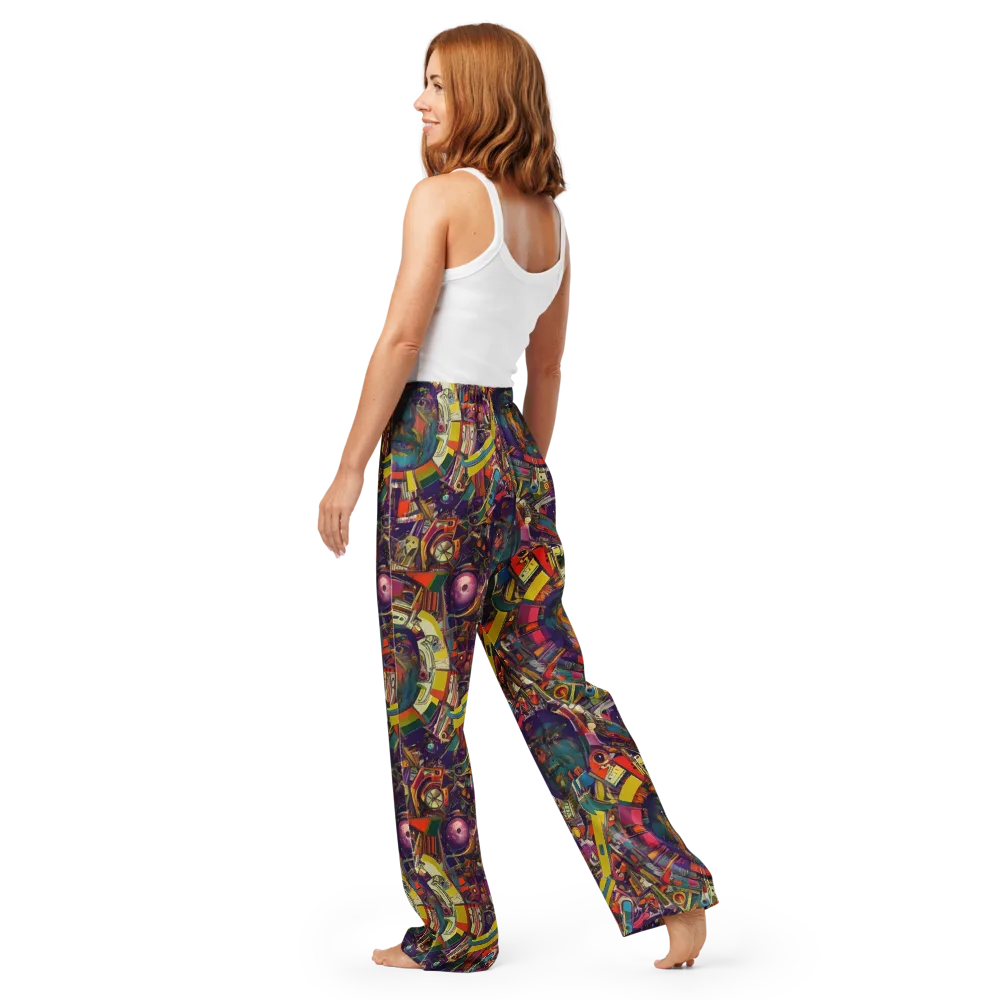 Cosmic Collage on Women's Pajama Pants — Back