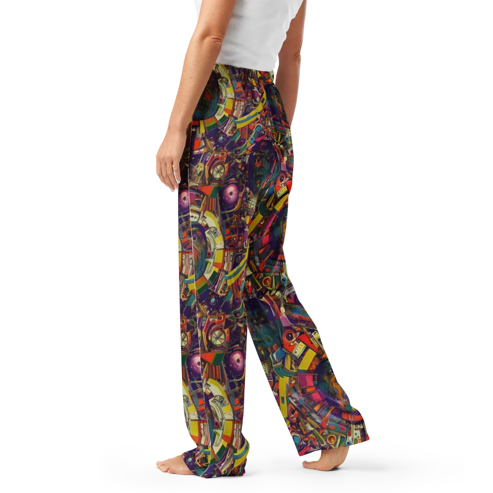 Cosmic Collage on Women's Pajama Pants — Left