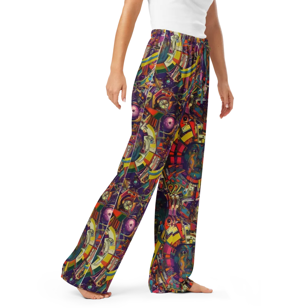 Cosmic Collage on Women's Pajama Pants — Right Front