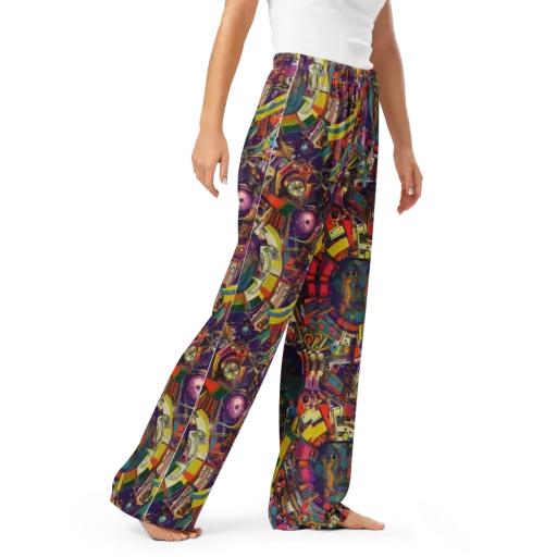 Cosmic Collage on a Women's Pajama Pants