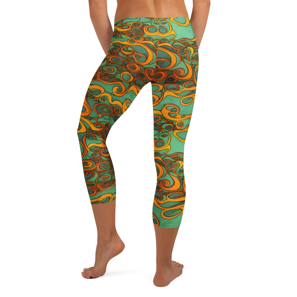 Nebula Nodes on Capri Leggings — Back