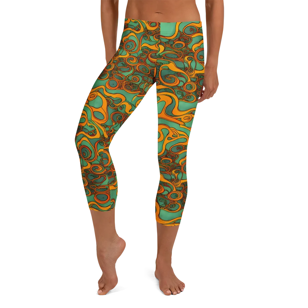 Nebula Nodes on Capri Leggings — Front
