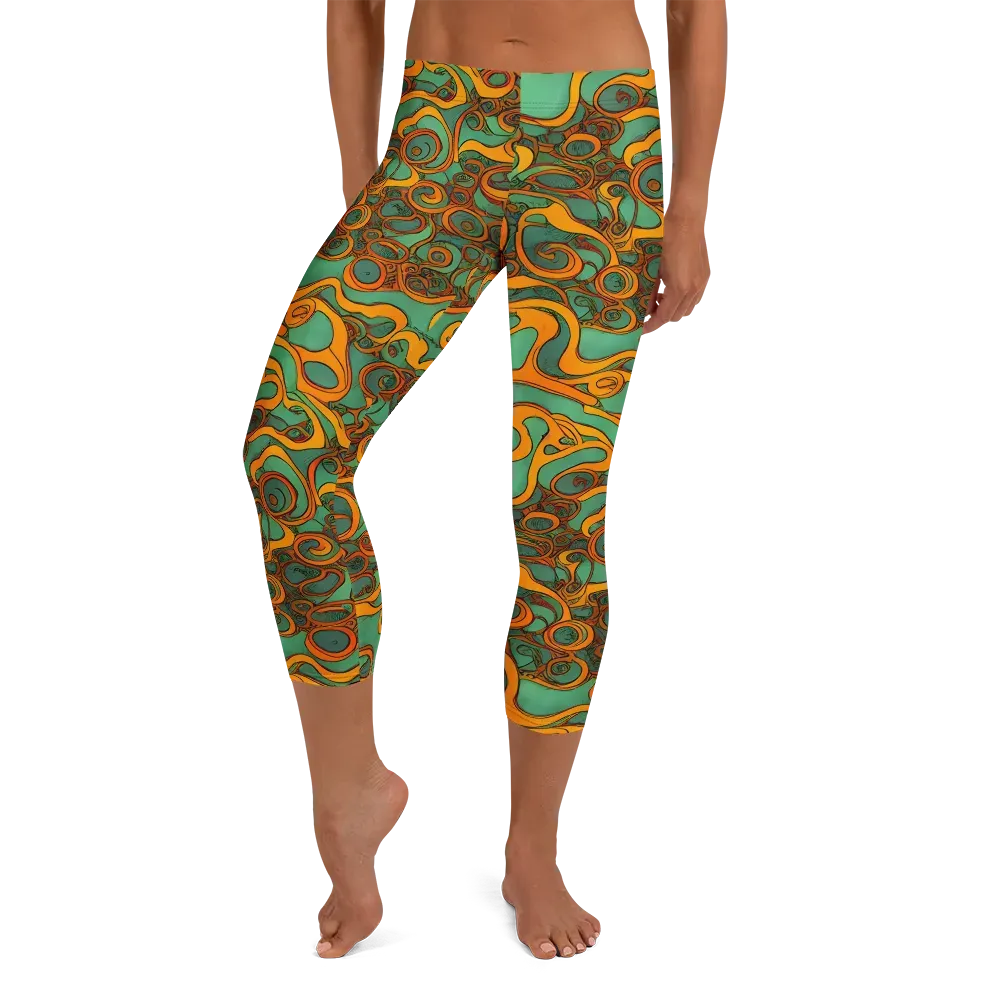 Nebula Nodes on Capri Leggings — Front