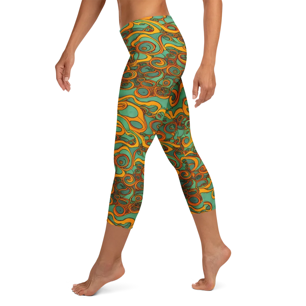 Nebula Nodes on Capri Leggings — Left