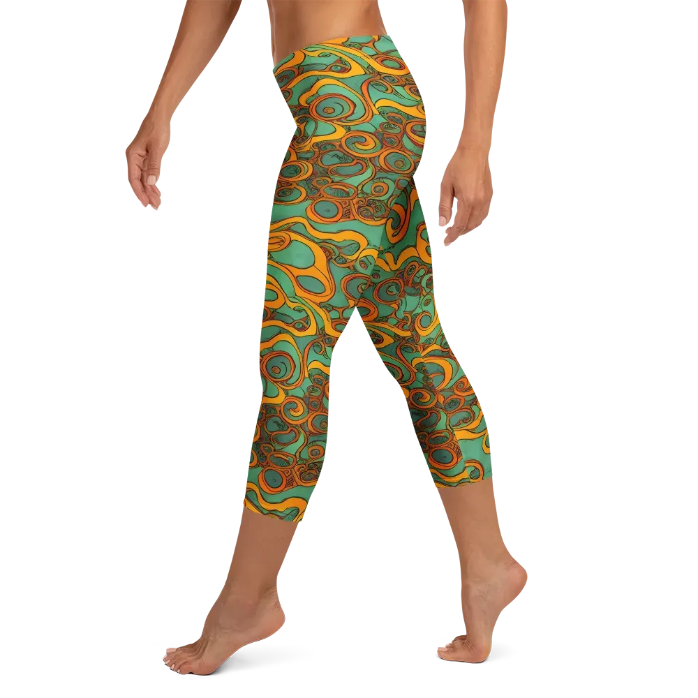 Nebula Nodes on Capri Leggings — Left