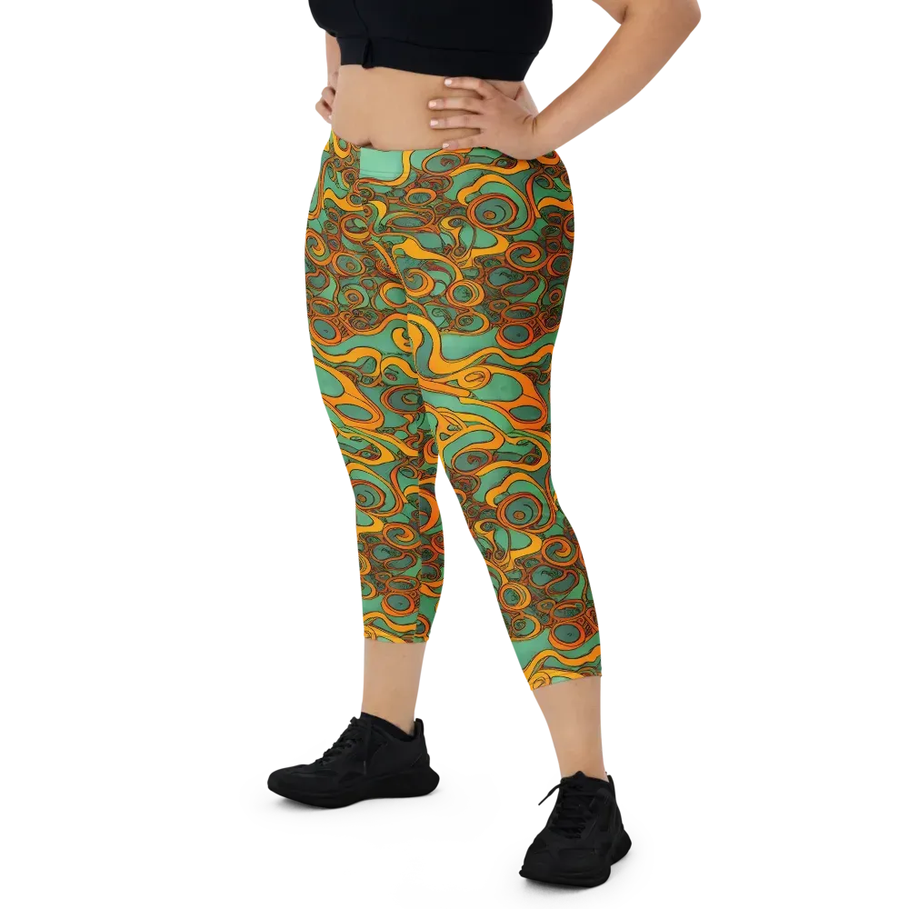 Nebula Nodes on Capri Leggings — Front