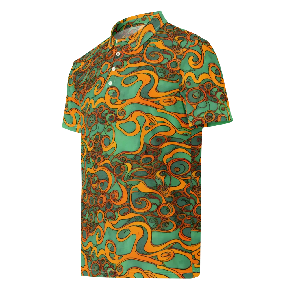 Nebula Nodes on Men's Slim Fit Polo Shirt — Left Front