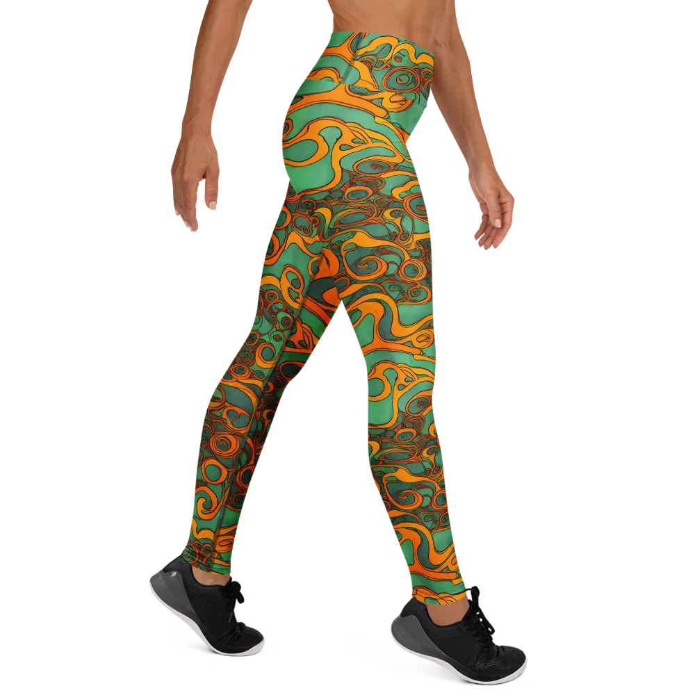 Nebula Nodes on Yoga Leggings — Right