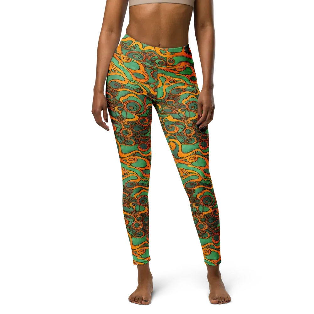 Nebula Nodes on Yoga Leggings — Front