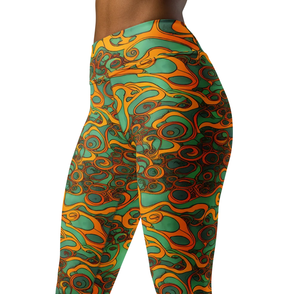Nebula Nodes on Yoga Leggings — Left Front