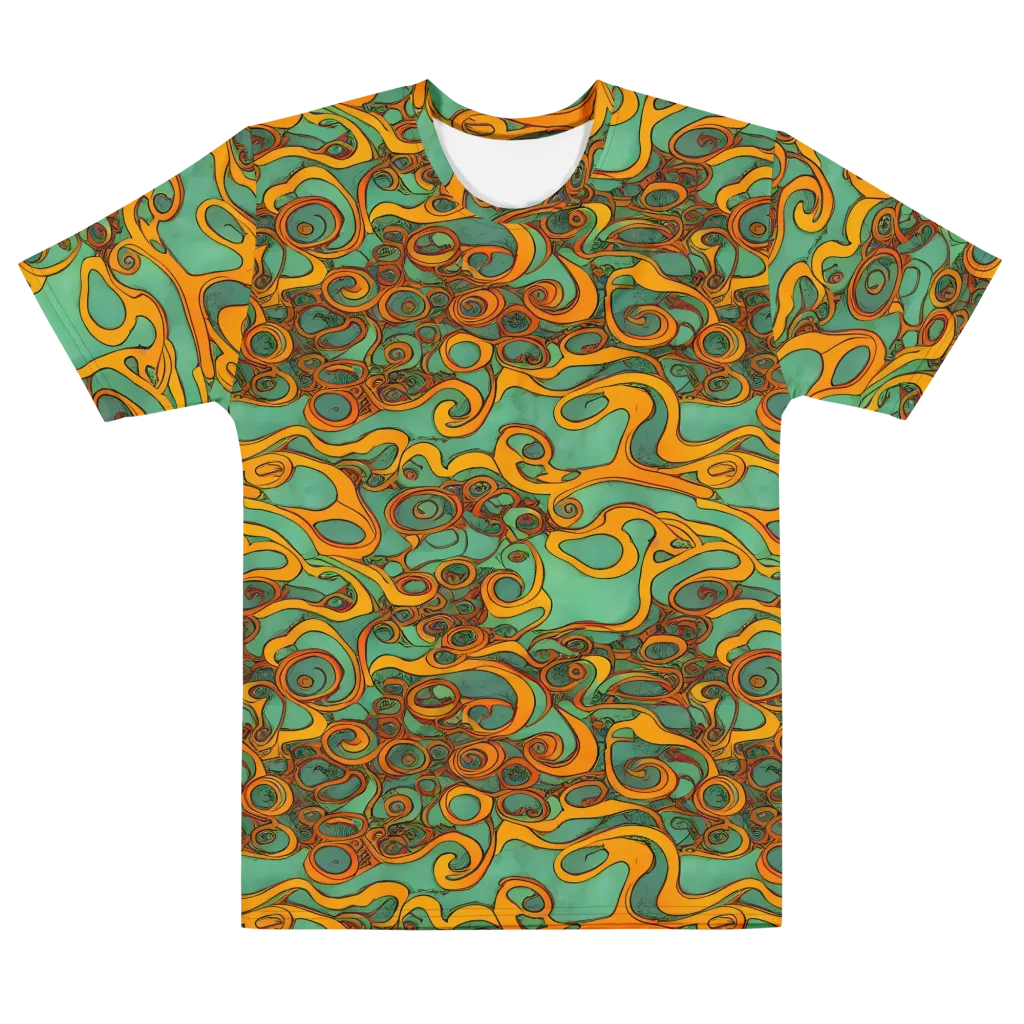 Nebula Nodes on Men's Cotton Crew Neck T-Shirt — Front