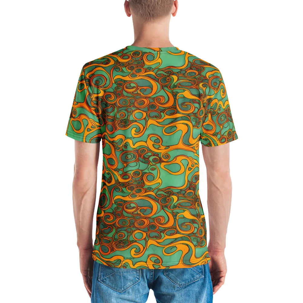 Nebula Nodes on Men's Crew Neck T-Shirt — Back