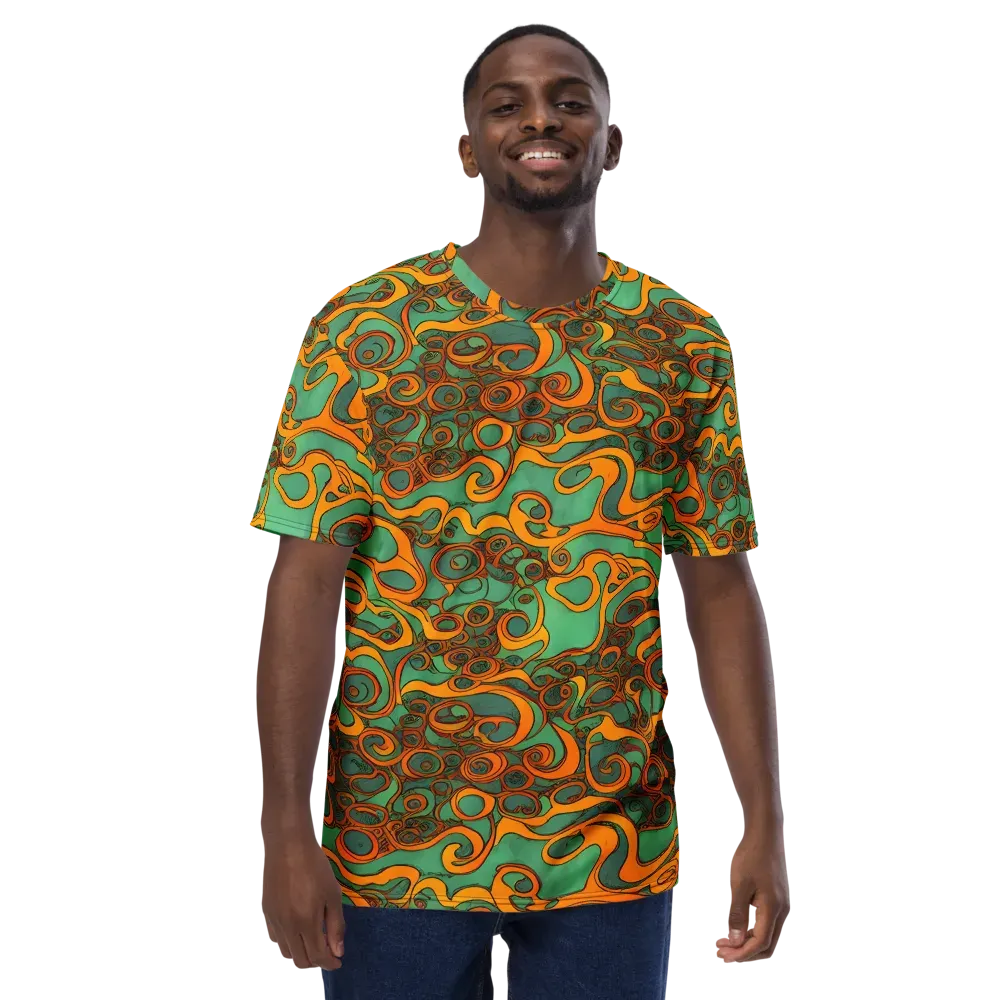 Nebula Nodes on Men's Crew Neck T-Shirt — Front