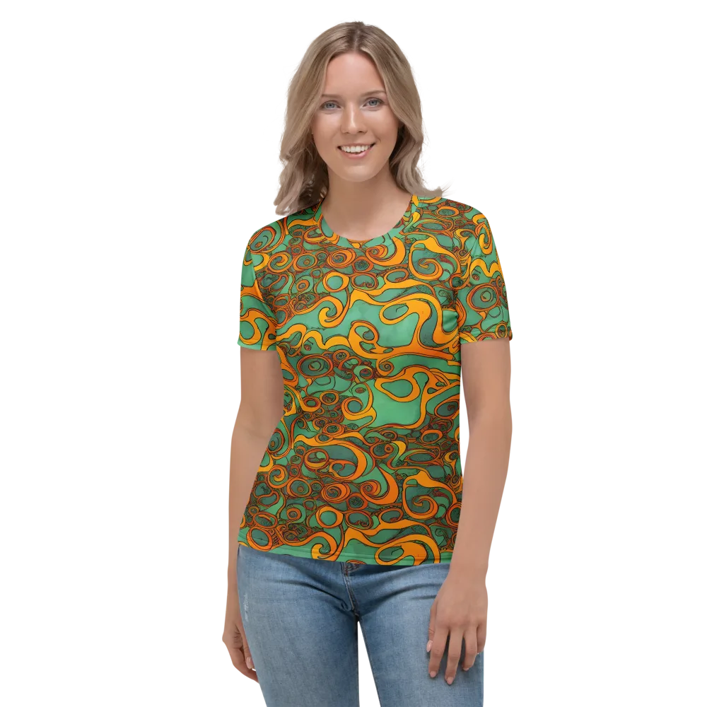 Nebula Nodes on Women's Crew Neck T-Shirt — Front