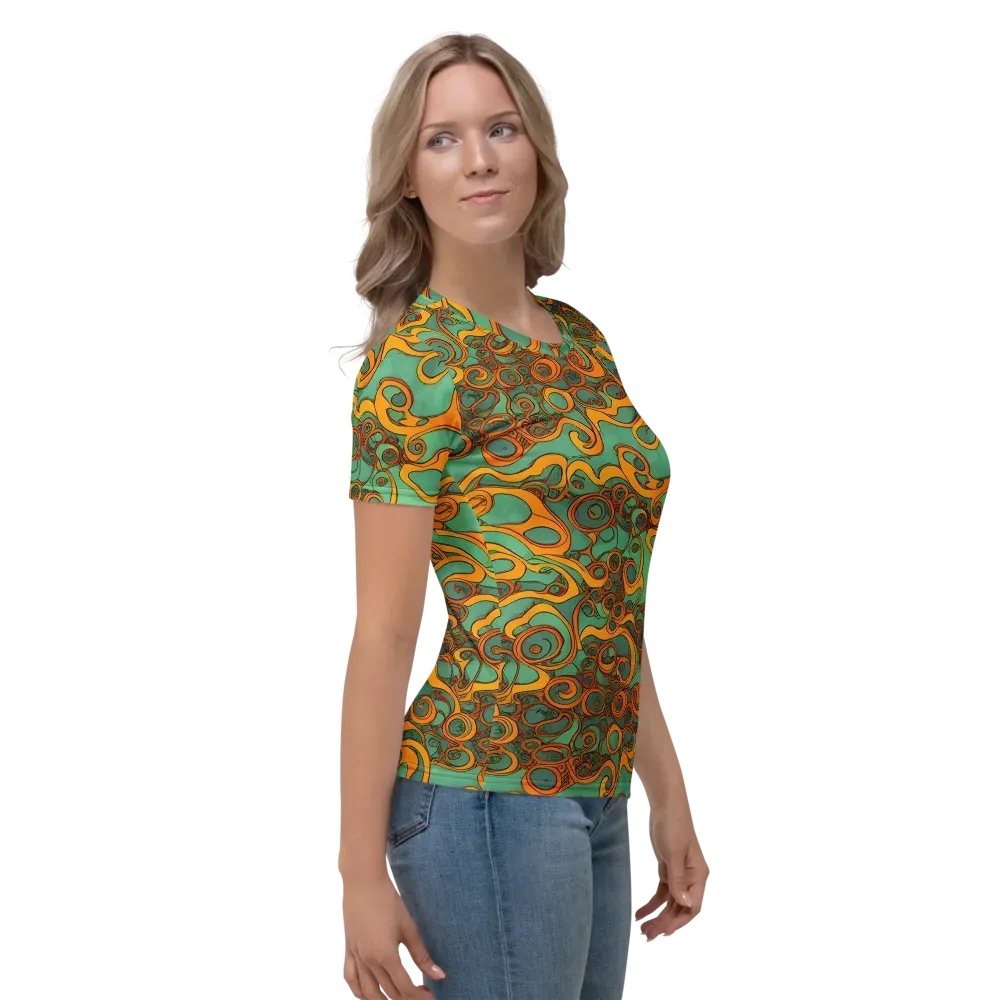 Nebula Nodes on Women's Crew Neck T-Shirt — Right