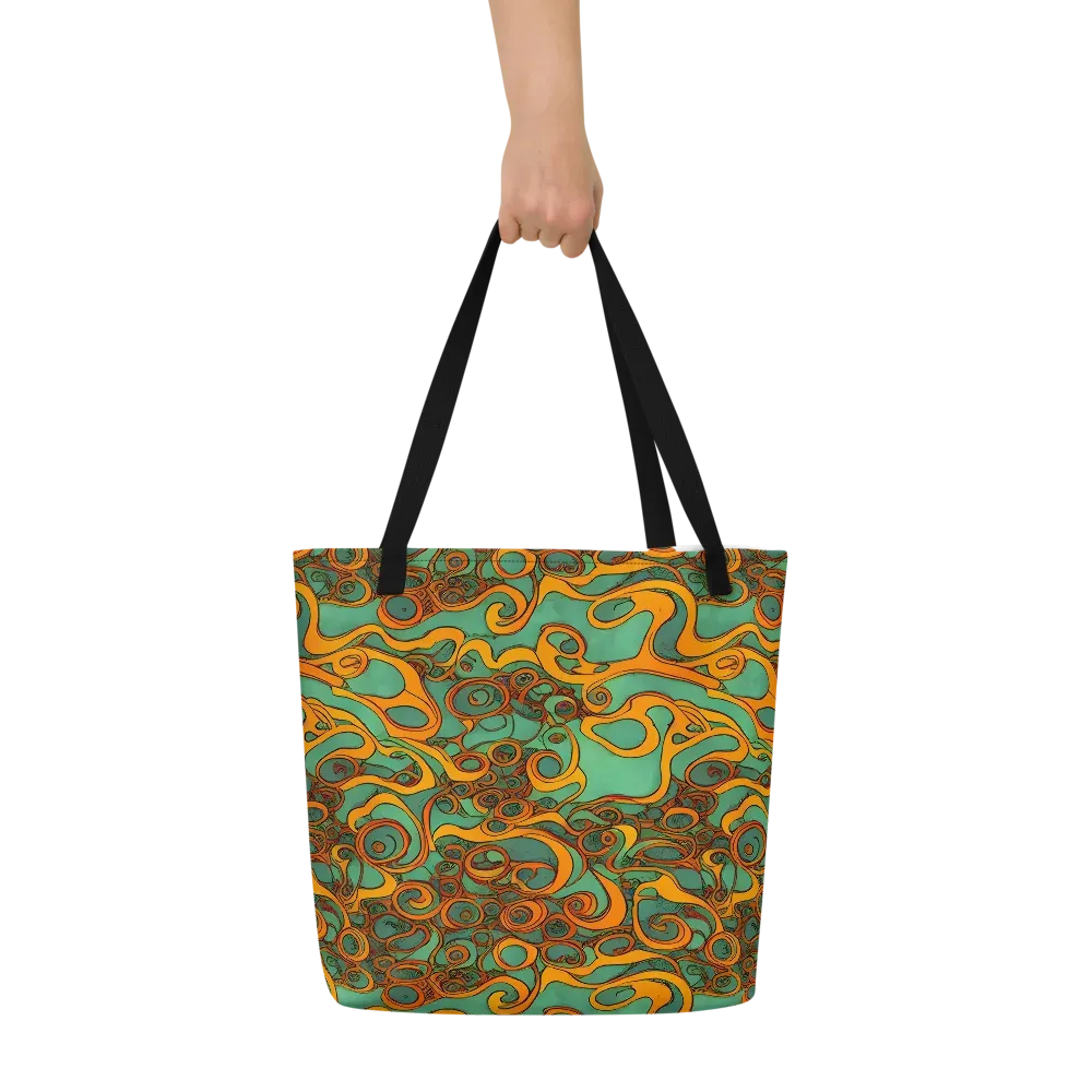 Nebula Nodes on Large Tote Bag W/ Pocket — Front