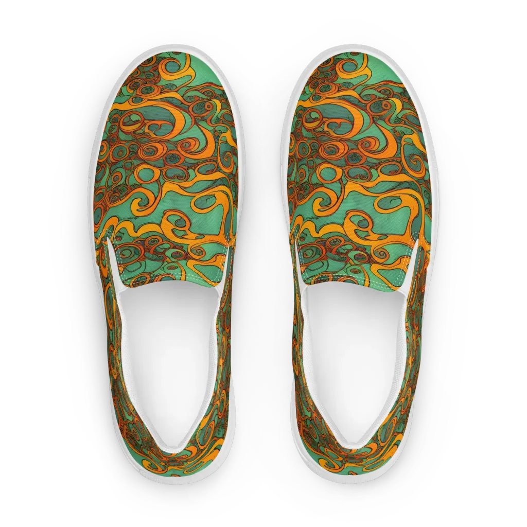 Nebula Nodes on Women's Slip-On Canvas Shoes — Front