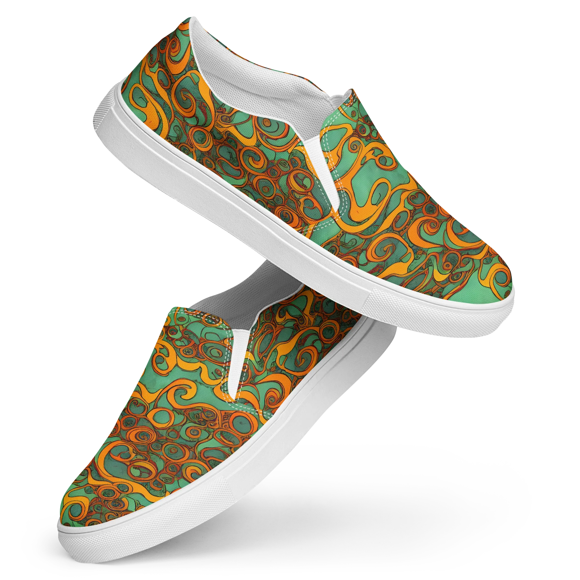 Nebula Nodes on Women's Slip-On Canvas Shoes — Front