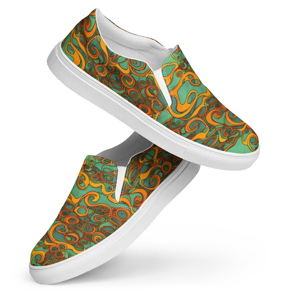 Nebula Nodes on Women's Slip-On Canvas Shoes — Front