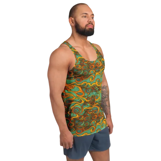 Nebula Nodes on a Men's Tank Top