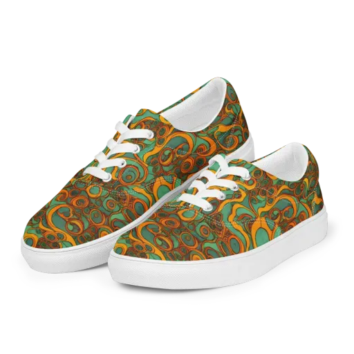 Nebula Nodes on a Men's Lace-Up Canvas Shoes