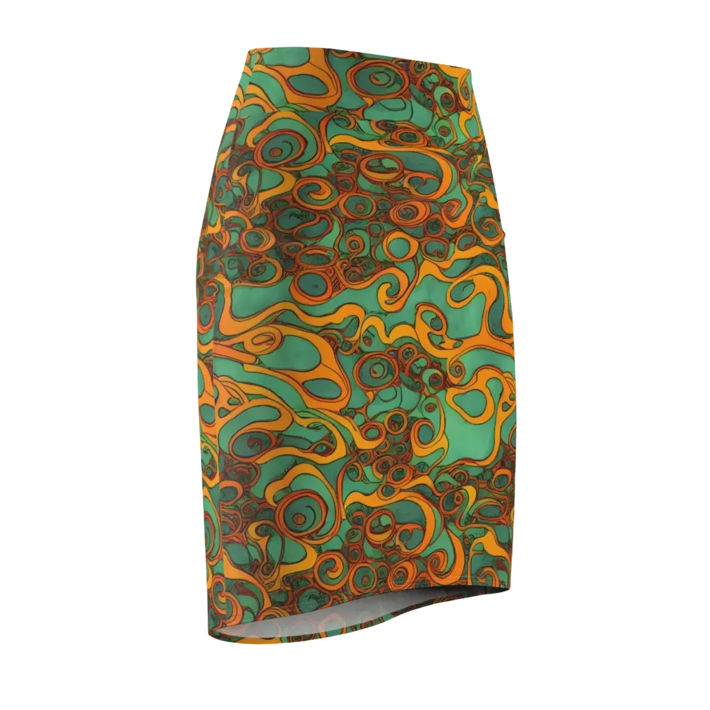 Nebula Nodes on Pencil Skirt — Front Side
