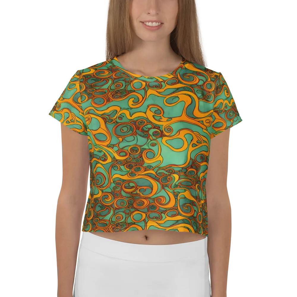 Nebula Nodes on Crop Tee — Front