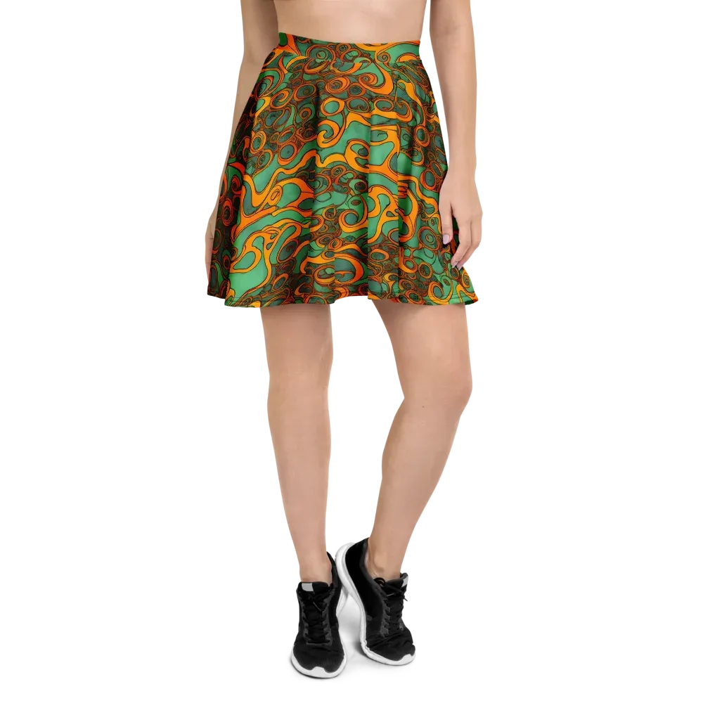 Nebula Nodes on Skater Skirt — Front