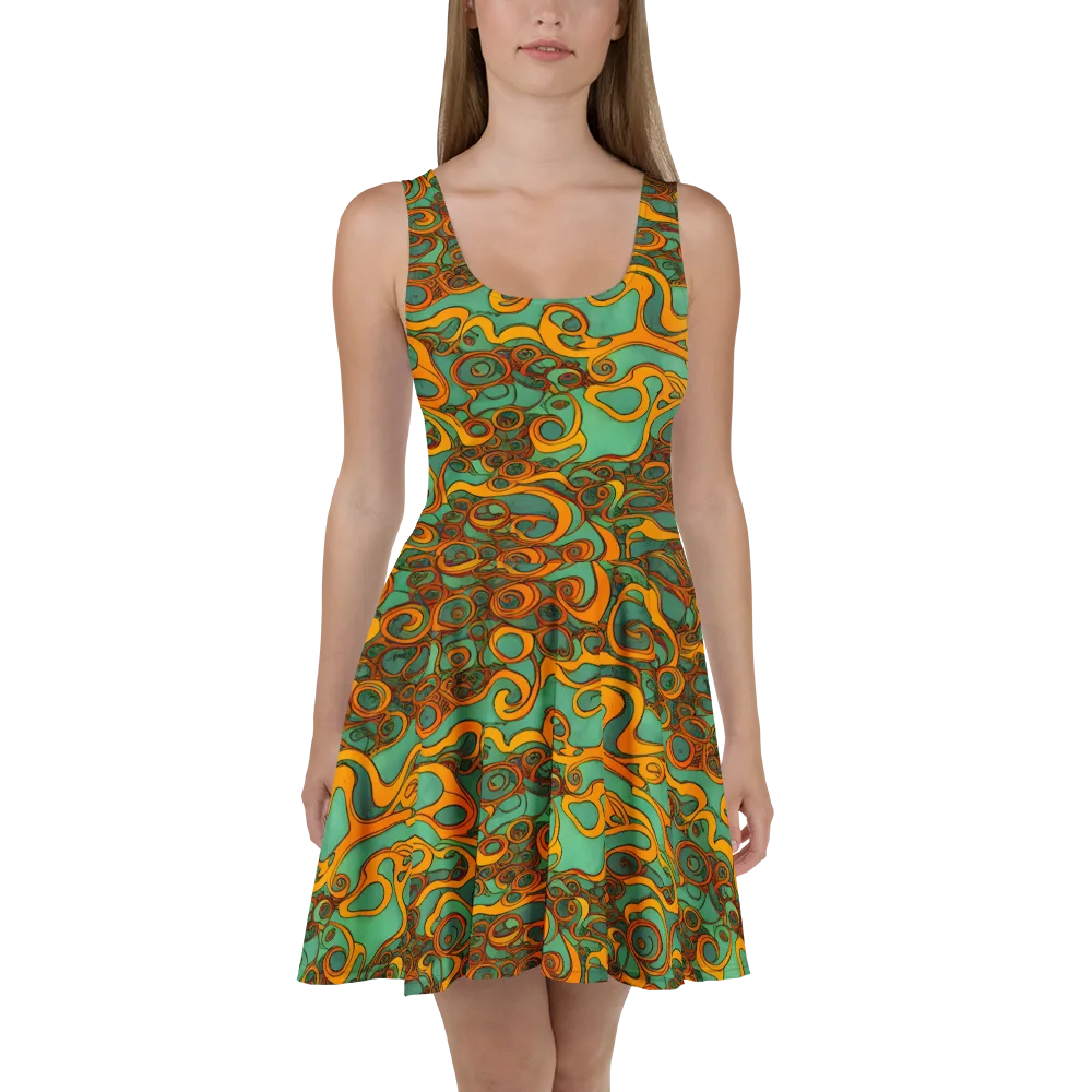 Nebula Nodes on Skater Dress — Front