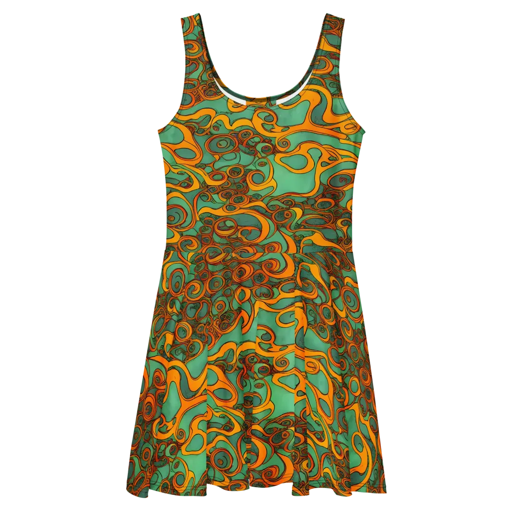 Nebula Nodes on Skater Dress — Front
