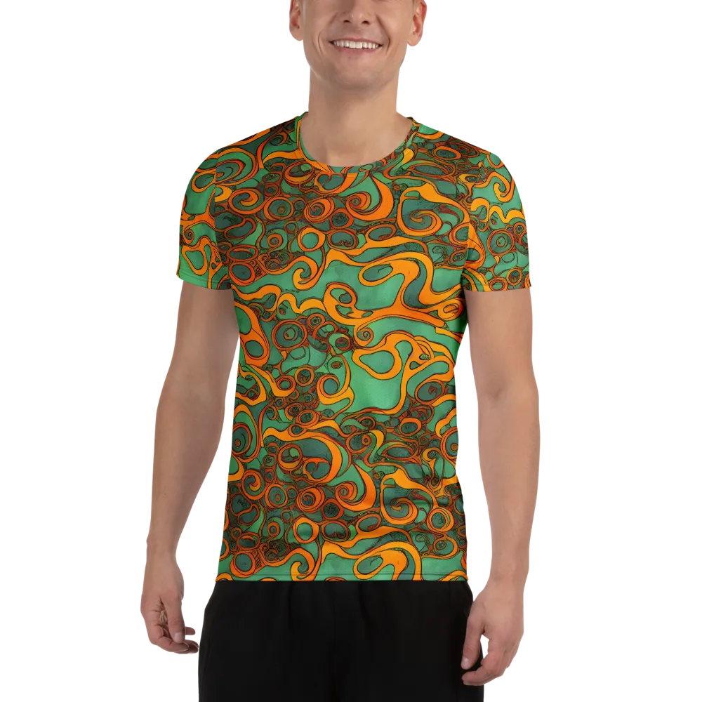 Nebula Nodes on Men's Athletic T-Shirt — Front