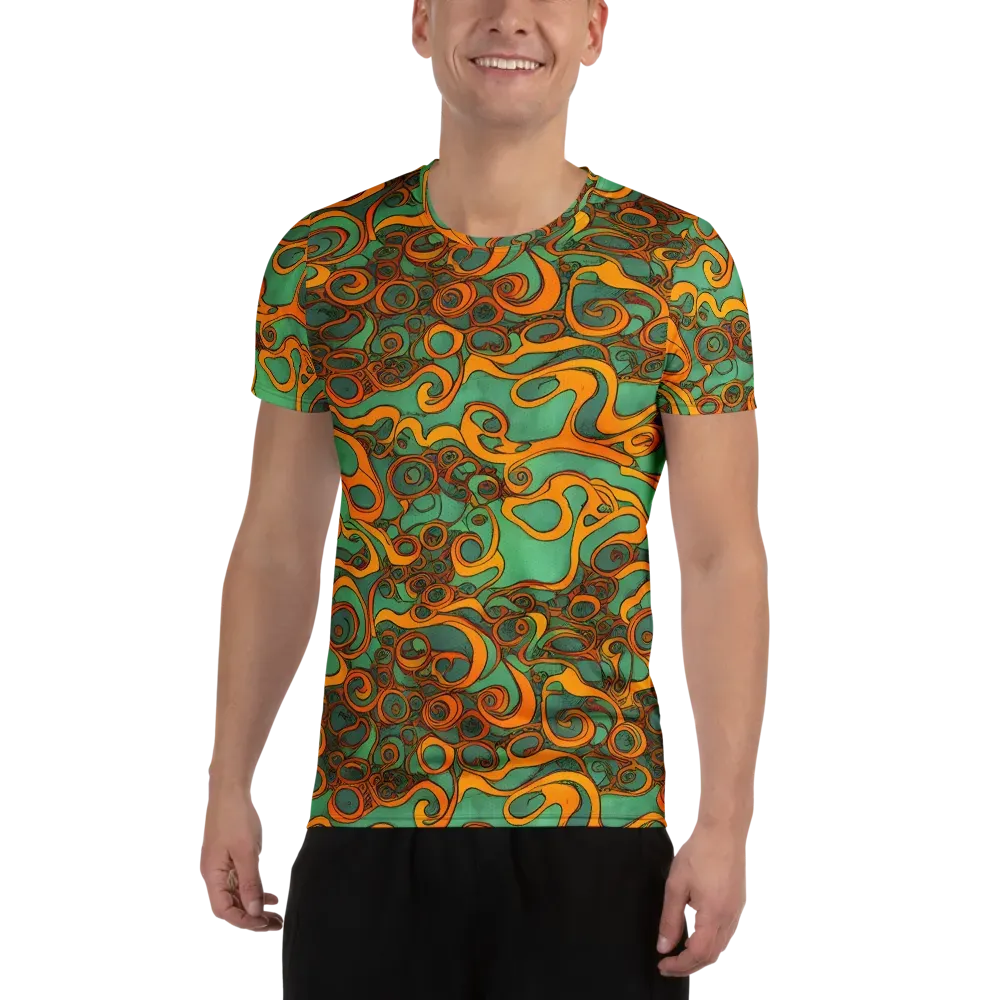Nebula Nodes on Men's Athletic T-Shirt — Front