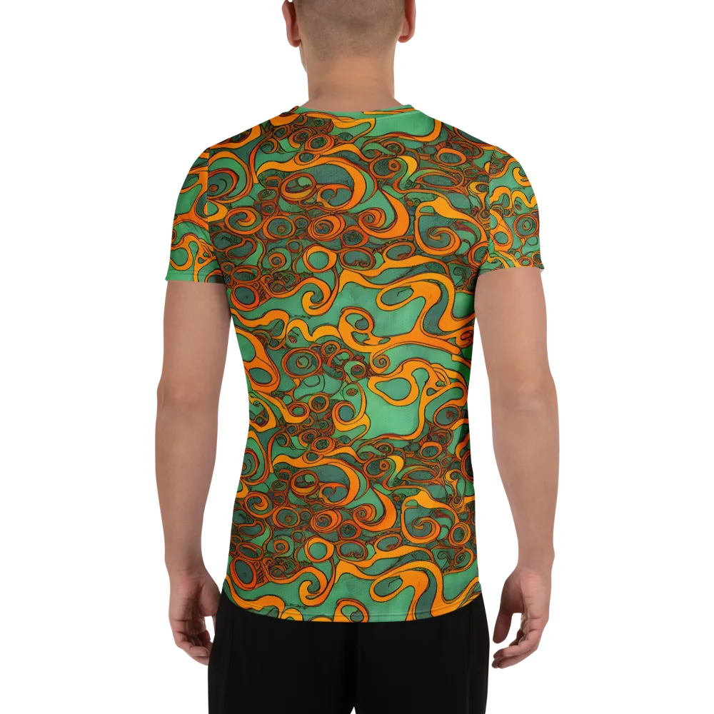 Nebula Nodes on Men's Athletic T-Shirt — Back