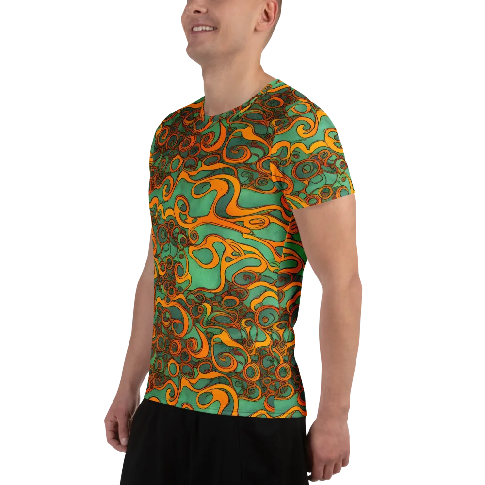 Nebula Nodes on Men's Athletic T-Shirt — Left