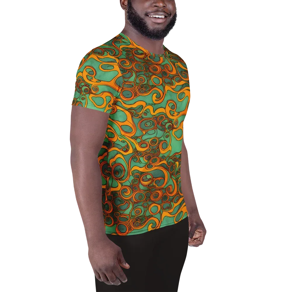 Nebula Nodes on Men's Athletic T-Shirt — Right