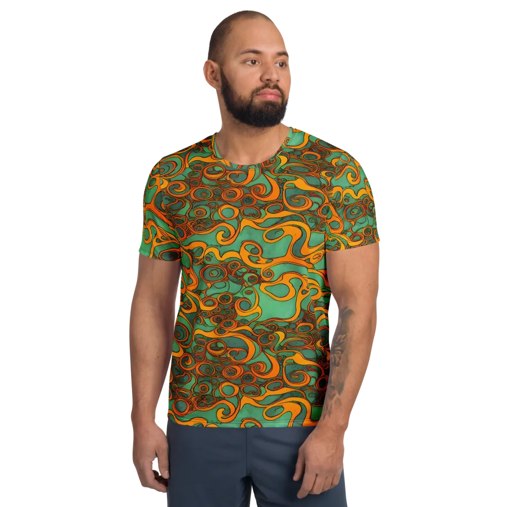 Nebula Nodes on Men's Athletic T-Shirt — Front