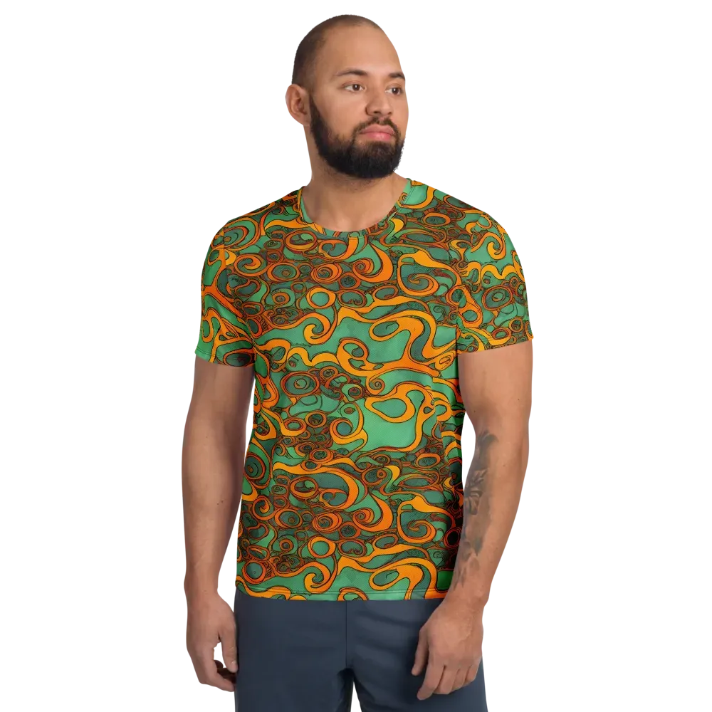 Nebula Nodes on Men's Athletic T-Shirt — Front