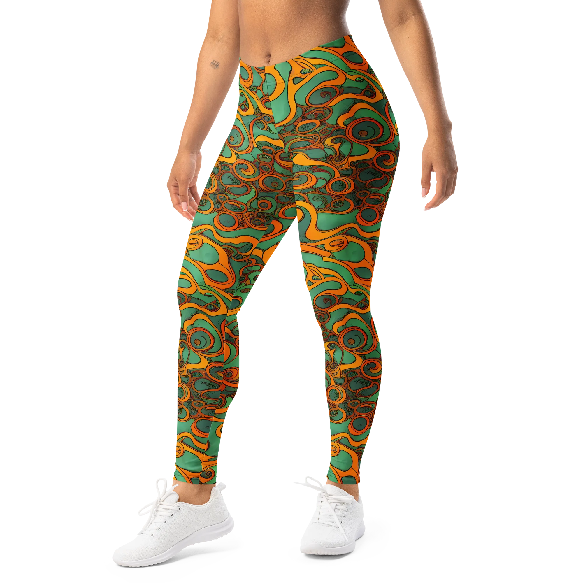 Nebula Nodes on Leggings — Left Front